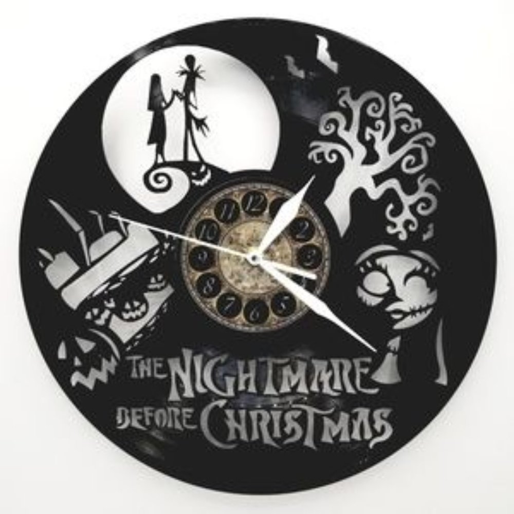 THE NIGHTMARE BEFORE CHRISTMAS vinyl record clock